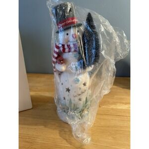 Hallmark Keepsake 2012 Snowtop Lodge Decoration/Ceramic Snowman With Box